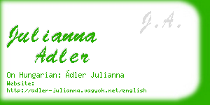 julianna adler business card